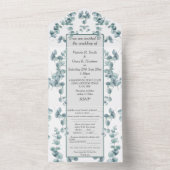 オールインワンウェディング招待 – シルバーユーカリ オールインワン招待状 (内側)
