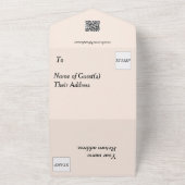 オールインワンウェディング招待 – フローラバラソフトピンク オールインワン招待状 (外側)