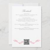 オールインワンウォーターカラーリージェンシークレスト結婚QR 招待状 (裏面)