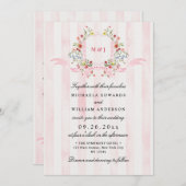 オールインワンウォーターカラーリージェンシークレスト結婚QR 招待状 (正面/裏面)