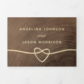 オールインワンウッドフォト結婚ズ 三つ折り招待状 (カバー)