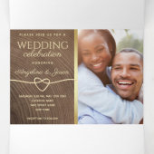 オールインワンウッドフォト結婚ズ 三つ折り招待状 (内部中)