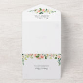 オールインワンエアイ赤面金ゴールドブライダルシャワー招待状 オールインワン招待状 (外側)