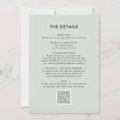 オールインワンエレガントウォーター色ユーカリ結婚ス 招待状 (裏面)