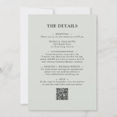 オールインワンエレガントウォーター色ユーカリ結婚ス 招待状 (裏面)