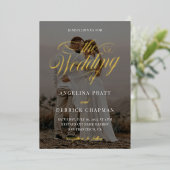 オールインワンカスタム書金ゴールド 箔招待状 (立ち正面)