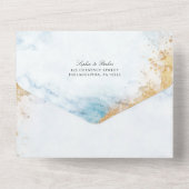 オールインワンクラシックルクセ大理石結婚式招待 オールインワン招待状 (裏面)