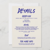 オールインワングランジ手描きケーキレトロウェディング 招待状 (裏面)