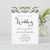 オールインワンケルト結び目模様結婚書道 招待状 (スタンド正面)