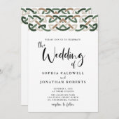 オールインワンケルト結び目模様結婚書道 招待状 (正面/裏面)