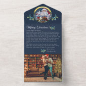 オールインワンサブマリンをテーマにしたホリデーカード オールインワン招待状 (内側)