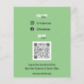 オールインワンサロンサービス価格表QR予約 チラシ (裏面)