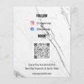 オールインワンサロンサービス価格表QR予約 チラシ (裏面)