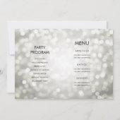 オールインワンシルバーグリッターライト50誕生日 招待状 (裏面)