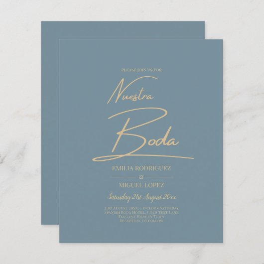 オールインワンシーガエレガントラスティール(緑がかった色)金ゴールドヌエストラボーダ (正面/裏面)