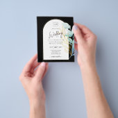 オールインワンシーガラスアクアグリーン葉金ゴールド結婚ズ チラシ (手)