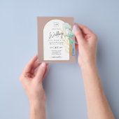 オールインワンシーガラスアクアグリーン葉金ゴールド結婚ズ チラシ (手)