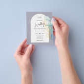 オールインワンシーガラスアクアグリーン葉金ゴールド結婚ズ チラシ (手)