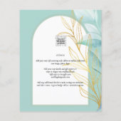 オールインワンシーガラスアクアグリーン葉金ゴールド結婚ズ チラシ (裏面)