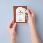 オールインワンシーガラスアクアグリーン葉金ゴールド結婚ズ チラシ (手)