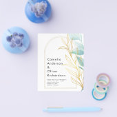 オールインワンシーガラスアクアグリーン葉金ゴールド結婚ズ チラシ (シングル)