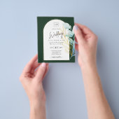 オールインワンシーガラスアクアグリーン葉金ゴールド結婚ズ チラシ (手)