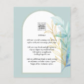 オールインワンシーガラスアクアグリーン葉金ゴールド結婚ズ チラシ (裏面)