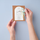 オールインワンシーガラスアクアグリーン葉金ゴールド結婚ズ チラシ (手)