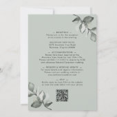 オールインワンセージ水色ユーカリ結婚ス 招待状 (裏面)