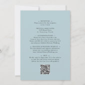 オールインワンダスティブルーユーカリ結婚フローラ 招待状 (裏面)
