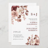 オールインワンダスティーバラユーカリ結婚フローラ 招待状 (正面/裏面)