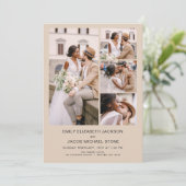 オールインワンテラコッタミニマリスト結婚の写真 招待状 (スタンド正面)