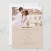 オールインワンテラコッタミニマリスト結婚の写真 招待状 (裏面)