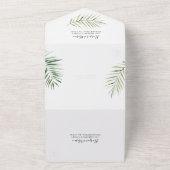 オールインワントロピカルモンステラ結婚式招待状 オールインワン招待状 (外側)