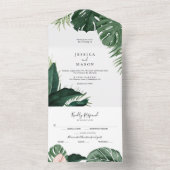オールインワントロピカルモンステラ結婚式招待状 オールインワン招待状 (内側)