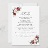 オールインワンヌストラ・ボダ素朴フローラ結婚ズ 招待状 (裏面)