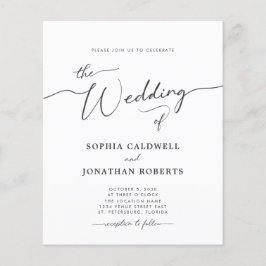 オールインワンバジェット書道結婚式招待状