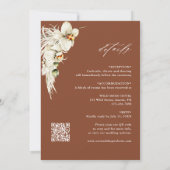 オールインワンパンパスグラスオーキッド結婚のテラコッタ 招待状 (裏面)