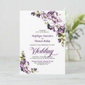オールインワンパープルフローラ結婚ズ 招待状 (スタンド正面)