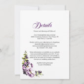 オールインワンパープルフローラ結婚ズ 招待状 (裏面)