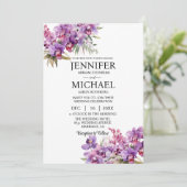 オールインワンパープルラン結婚式招待状 招待状 (スタンド正面)
