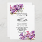 オールインワンパープルラン結婚式招待状 招待状 (正面/裏面)