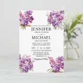 オールインワンパープルラン結婚式招待状 招待状 (スタンド正面)