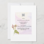 オールインワンピンクのカラリィアートウェディング招待 招待状 (裏面)