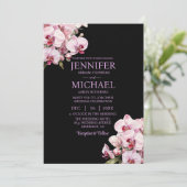 オールインワンピンクオーキズブラック結婚式招待状 招待状 (スタンド正面)