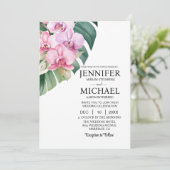 オールインワンピンクラン結婚式招待状 招待状 (スタンド正面)
