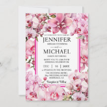 オールインワンピンクラン結婚式招待状