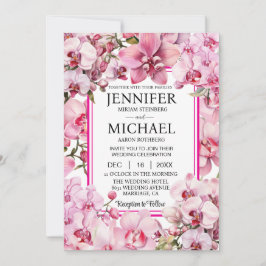 オールインワンピンクラン結婚式招待状 招待状