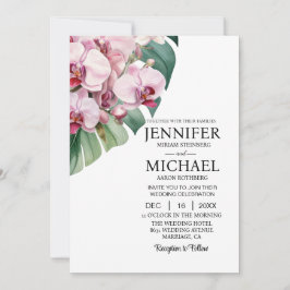 オールインワンピンクラン結婚式招待状 招待状