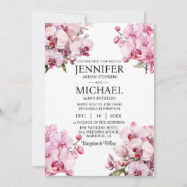 オールインワンピンクラン結婚式招待状 招待状